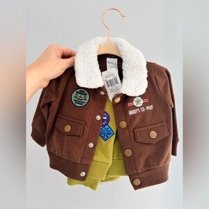 Baby Starters Brown Jacket with White Collar